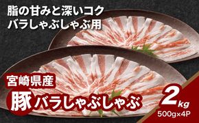 宮崎県産豚バラしゃぶしゃぶ用　2kg K16_0183