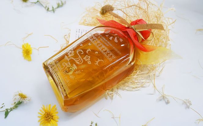 沖縄県産はちみつ 『みつしずく』 200ml (百花蜂蜜 / ミンサー柄ボトル入り) 蜂蜜 はちみつ ハチミツ 国産 ギフト 沖縄市 / 沖縄市観光物産センター夢プラザおきなわ[BCBE001]