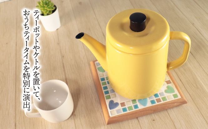 AN-19a タイルクラフト 鍋敷き 水色