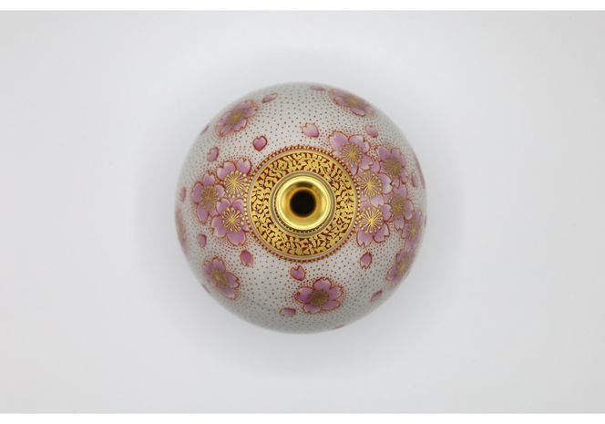九谷焼 4号花瓶・金襴手桜 172111_CY2063