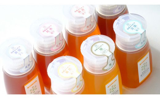 【 数量限定 】田舎はちみつ ボトル 7種 セット [ ピタッとボトルB7 280g ]（ 茨城県共通返礼品： 五霞町 ） 季節で移ろう 生ハチミツ 蜂蜜 非加熱 茨城県産 国産 天然 純粋 贈答用 [EG007us]