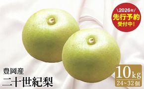 【2026年先行予約】二十世紀梨 10kg （24個～32個）  / 梨 産地直送 みずみずしい シャリシャリ 食感 さっぱり バランスの良い 酸味 甘味 減農薬 なし ナシ 果物 くだもの フルーツ ふくい農園