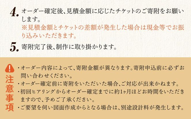 オーダーメイド 家具 10万円 相当 チケット 1枚 糸島市 / 設計+制作/建築巧房 特注家具 [AWM003] オーダーメイド 家具 チケット 割引券 10万円 デザイン 制作 建築 工作