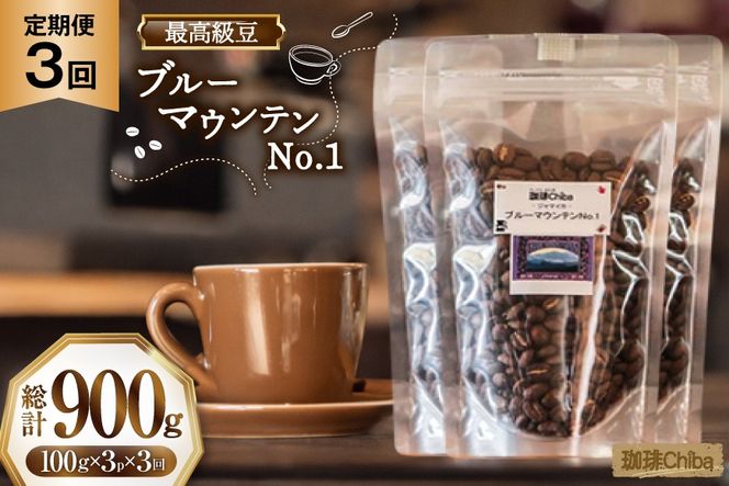 【3回定期便】 コーヒー豆 ブルーマウンテン 100g 3パック [珈琲Chiba 福岡県 筑紫野市 21761422] コーヒー 珈琲 豆 珈琲豆 セット ブルーマウンテンNo.1 ブルマン 豆のまま おいしい coffee bean beans 定期 定期便 12ヶ月 12回