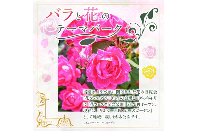 ぎふワールド・ローズガーデン 入園券 2枚【0070-001】