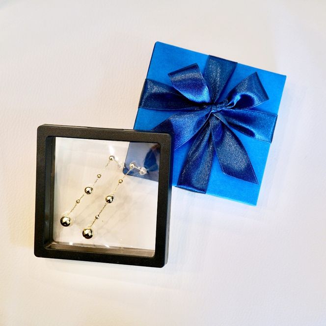 K18(18金) イエローゴールド 揺れる 地金 ロング チェーン ピアス 保証書付 M1253 242-047