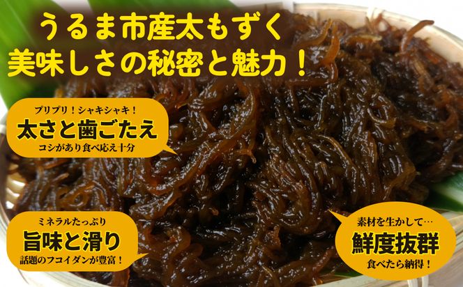 【嘉保水産】勝連産・太もずく（塩蔵タイプ）約5kg　プラスチック容器入り