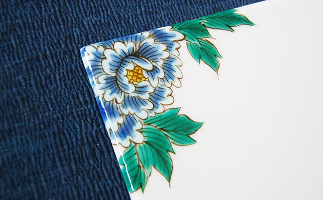 九谷焼 表札「花鳥の図」 糠川孝之作 a05 民芸品 工芸品 インテリア 