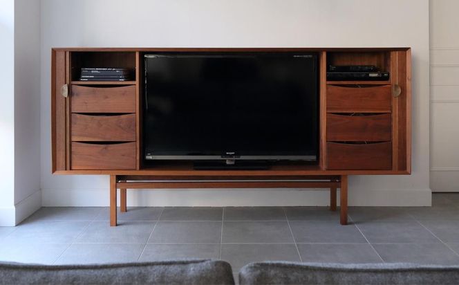 【高島屋選定品】＜FILE FURNITURE WORKS＞キャビネット(TV CABINET)｜京都 家具 キャビネット 人気ブランド［ 京都 家具 インテリア テレビ 棚  おしゃれ 人気 おすすめ 国産 職人 一点もの オーダー 東京 田園調布 ショールーム 通販 送料無料 ふるさと納税 ］ 261009_A-AAU016