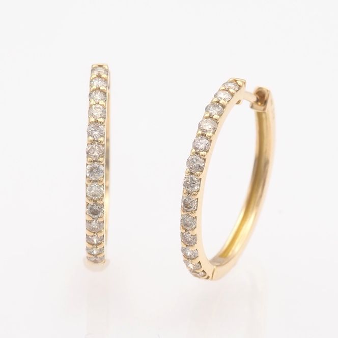K18 0.30ct ダイヤモンド フープピアス　FP-000331 SWBT023-k18