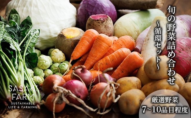 〈自然栽培〉佐々木ファーム 旬の野菜詰め合わせ ～循環セット～ 厳選野菜7-10品目程度 2026年3月よりお届け やさい 直送 北海道 洞爺湖町 野菜の詰め合わせ 北海道産 北海道産野菜 