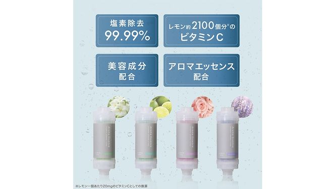 ＼ 選べるカートリッジ ／ LINKA esthé アロマエッセンス ビタミンシャワー フィルター シャワーヘッド 塩素除去99.99% サビ除去 ローズ ジャスミン ラベンダー ライム 香り バスタイム リラックス 高濃度ビタミンC 美容液成分 抗菌成分 髪 肌 [EV22-NT00]