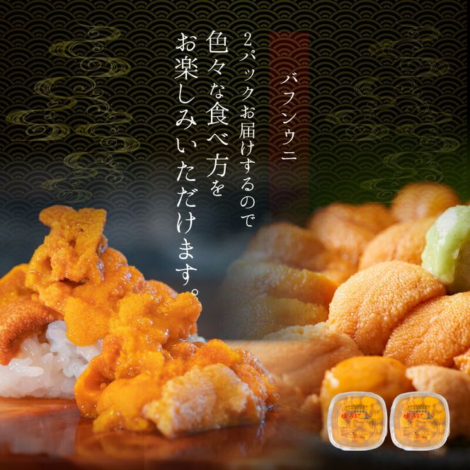 【2026年夏！新岡商店より発送】塩水バフンウニ（200g）【銀座の高級寿司店御用達】【余市のうに】塩水ウニ発祥の地 高級ウニ 高級雲丹 バフンウニ ムラサキウニ _  Y037-0338