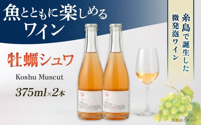 [糸島マスエワイナリ] 牡蠣シュワ 2本 糸島市 / いとしのいとしま ワイン 微発泡[AEP003] 白ワイン 国産 ワイン 辛口 発泡 白 マスカット 甲州 魚介 糸島 ワイナリー