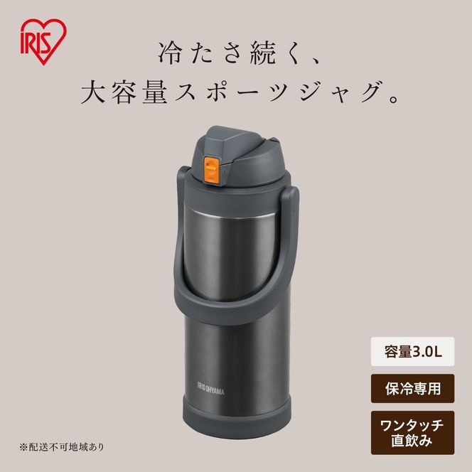 ステンレスケータイボトルスポーツジャグ SJ-3000 グレー