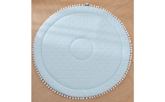 綿100％ サニーマット ベビーマット  赤ちゃんマット【ソーダブルー】 ｜ 仙台市 子供用寝具 オーガニック 安全素材 ギフト 高品質 快適サポート 041009_HX004VC03