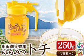 秋田県産はちみつ トチ250g 化粧箱入り 田沢湖養蜂場 [蜂蜜 はちみつ ハチミツ 国産 とち トチ]|02_tyj-250101