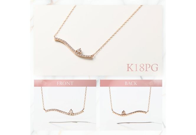 【選べる地金 PT(プラチナ)/K18イエローゴールド/K18ピンクゴールド】ダイヤモンドペンダント（ウェーブ） PT MJ-1121/K18YG MJ-1122/K18PG  MJ-1123  ペンダント ダイヤモンド ジュエリー ネックレス ダイヤ アクセサリー 品質保証書付き 山梨 富士吉田