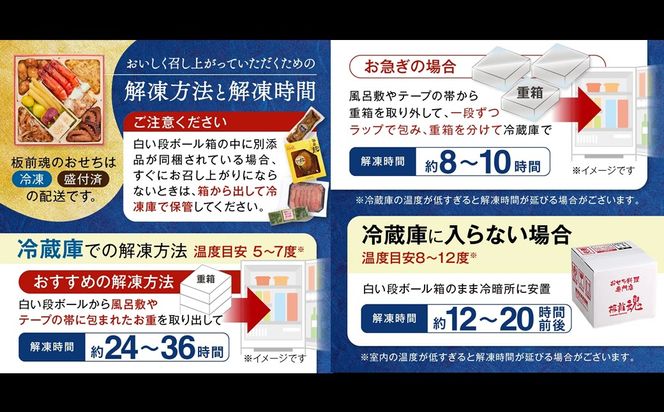 【D5-057】「飯塚の極」特大八.五寸 和洋風三段重おせち(5人前)