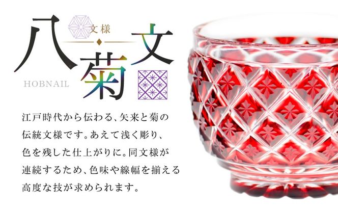 ＜選べる＞島津薩摩切子　猪口（大） C-34　K010-048_SKU
