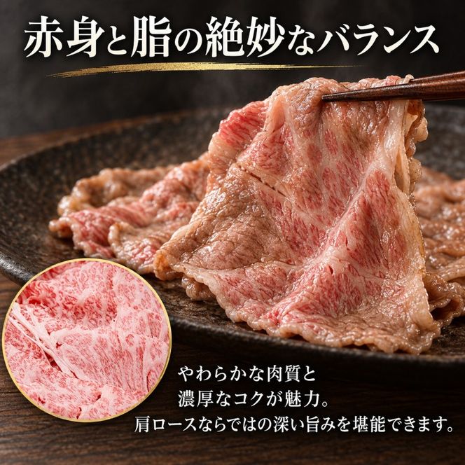 若狭牛肩ローススライス 500g（A4ランク以上） お肉 牛肉 黒毛和牛 和牛