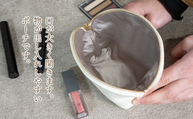 本革 ラウンドポーチ 日本製 レザー 革製品 ポーチ 化粧ポーチ 旅行 トラベル 出張 Liete vivid 選べるカラー ブラック オーク オレンジ イエロー ネイビー オリーブ