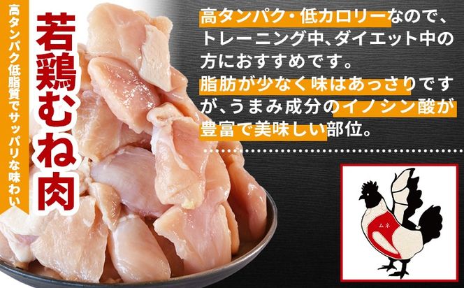 ＜宮崎県産若鶏切身 むね肉 2.4kg（300g×8袋） 6か月定期便＞ 翌々月までに初回発送 【 からあげ 唐揚げ カレー シチュー BBQ 煮物 チキン南蛮 小分け おかず おつまみ お弁当 惣菜 時短 炒め物 簡単料理 】【b0776_it_x2】