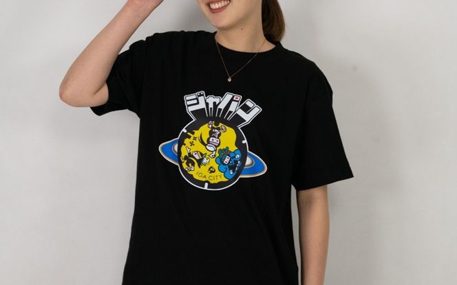 伊賀市 マンホールTシャツ 黒 【XLサイズ】 【jnud0002-4】