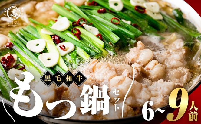 国産黒毛和牛ホルモン もつ鍋セット(6～9人前)  a4-100