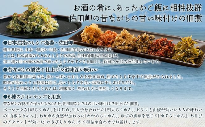 【ご飯のお供に最適】ちりめん佃煮6点セット IKTB029 