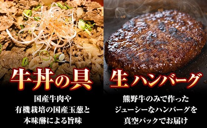 牛肉 熊野牛 加工品 バラエティ セット ミニ ローストビーフ 生ハンバーグ 牛丼の具 約 970g 株式会社Meat Factory《30日以内に出荷予定(土日祝除く)》和歌山県 日高川町 熊野牛 牛 和牛 惣菜 ハンバーグ 牛丼---wshg_fmfy45_30d_24_22000_bsm---