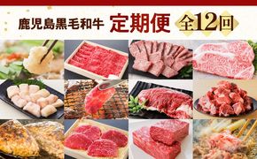 【全12回】鹿児島黒毛和牛定期便　K130-T01