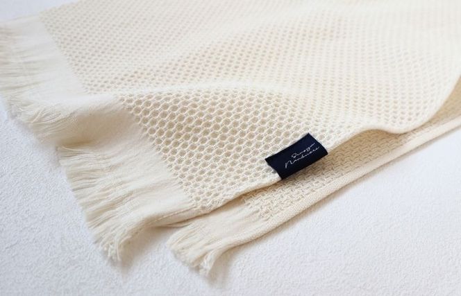 G1922 【速乾・軽量】牛乳パックからできたフェイスタオル2枚（エクリュ）