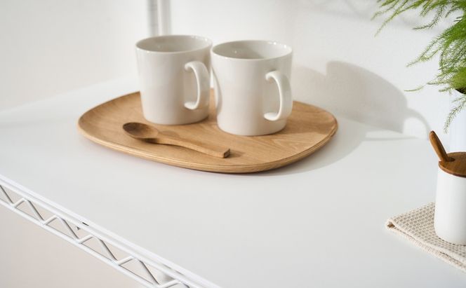 カラーメタルラック ウッドボード付き CMM-75104B ホワイト ラック 棚 おしゃれ キャスター キャスター付 収納ラック キッチン ウッドボード付き メタルラック メタル カラーラック 収納 リビング 寝室 かわいい アイリスオーヤマ 幅75