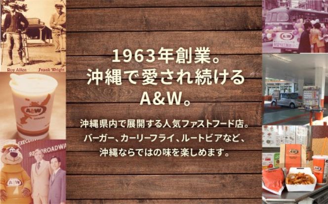 【沖縄本島全店舗で利用可能】 A＆W沖縄 お食事券9,000円分 クーポン 地域限定 人気店 沖縄観光 ファーストフード 沖縄市 / A＆W沖縄[BCET003]