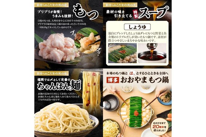 博多名物もつ鍋バラエティセット【隔月定期便(計3回発送)】【F-031】