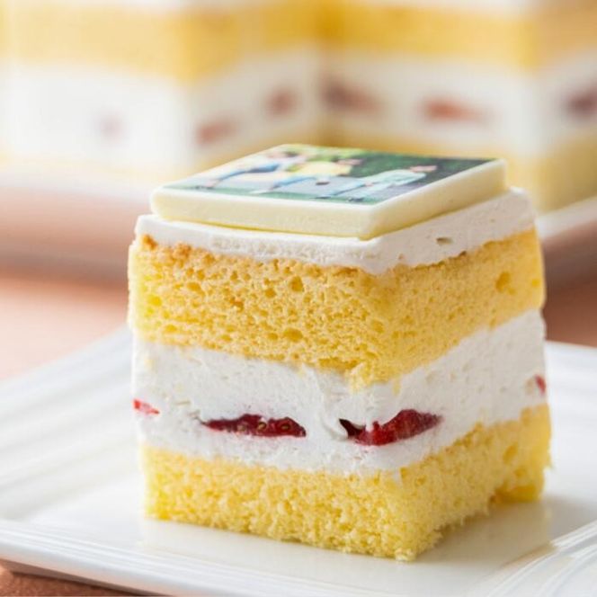 【スイーツ】お気に入りの写真をホワイトチョコにプリント！オリジナルの美味しいケーキを。 9ピース アルバムケーキ-[G711] 