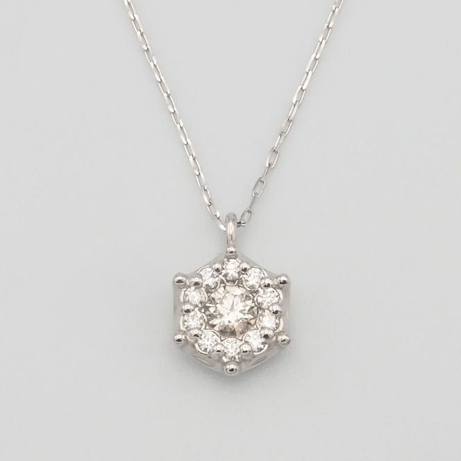 PT900/PT850 0.16ct H&Cダイヤモンド ペンダントネックレス HH-019755 SWBT017