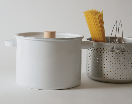 kaicoパスタパン キッチングッズ キッチン用品 パスタ用鍋 パスタ鍋 鍋 煮込み料理 調理器具 シンプル 白 ホワイト ナチュラル 