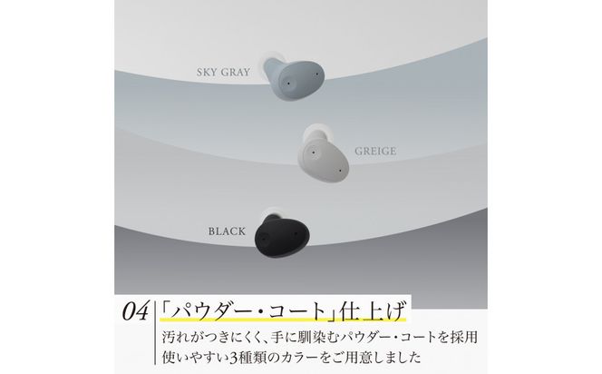 ANC完全ワイヤレスイヤホン final ZE300 SKY GRAY/ ZE3000 小型モデル /ノイズキャンセリング/ノイキャン/外音取り込み/マイク付き 141305_DC56VC03