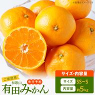 【2026年先行予約】ご家庭用　旨味凝縮 有田みかん 約5kg (SS、Sサイズ)【湯浅町】_AT6323