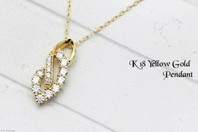 ネックレス K18YG イエローゴールド ダイヤモンド 0.38ct レディース ペンダント【f134-d-k18yg】 [株式会社オーダーメイドジュエリーメイ 山梨県 韮崎市20742662] アクセサリー アクセ ジュエリー ダイヤ