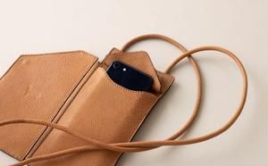 バッグ ENVELOPE New 野生鹿革 スマートフォン ミニショルダーバッグ スマホショルダー スマホ ケース ポーチ 携帯 カード ウォレット アクセサリー 首掛け 斜めがけ 革 鹿革 革製品 ファッション 小物 