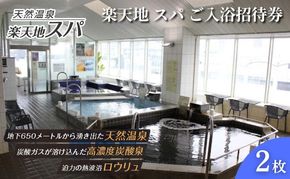 楽天地 スパ ご入浴招待券　2枚 スパ 銭湯 温泉 サウナ 入浴 日帰り 24時間 チケット 利用券 招待券 東京都 墨田区 錦糸町 観光 トラベル クーポン