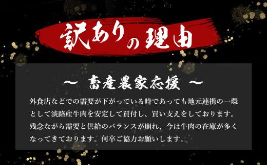 【訳あり】【定期便12ヶ月】淡路牛 切り落し 3kg (300g×10パック）　[小分け 冷凍 牛肉 人気]