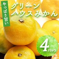 BF6055_【2026年先行予約】グリーンハウスみかん 4パック 【ミカン 蜜柑 柑橘 温州みかん 有田みかん ハウスミカン 和歌山】
