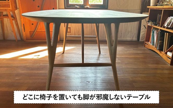 木製 ソラマメテーブル 糸島市 / 工房はーべすと 机 木製[AYA075]