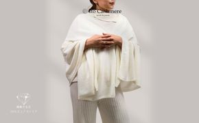 G3609 100％ピュアカシミヤ・大判ストール オーガニックホワイト フリンジ無し【高級 カシミア おしゃれ ファッション 防寒 かしみあ】