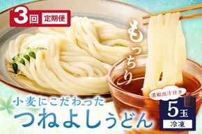 時短調理！モチモチうどん／京丹後つねよしの冷凍うどん 5玉入り（5食分） 濃縮出汁付き　定期便（月1回×3ヶ月）　KI00031