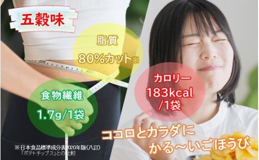 食感もカロリーもサクッと軽い! スマートクリスプ12袋 五穀味_2463R